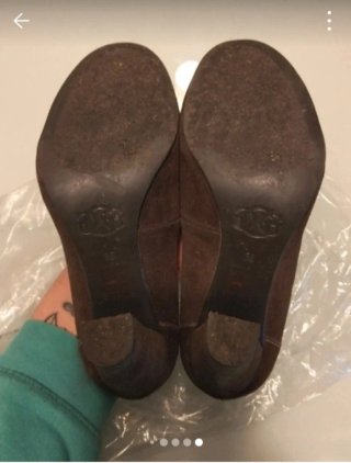 Scarpe Guess tacco largo marroni n.36