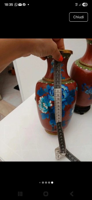 Coppia vasi cloisonné vintage