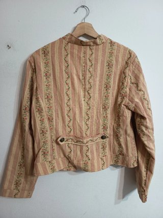Chaqueta Zara Jacquard Flores Talla L