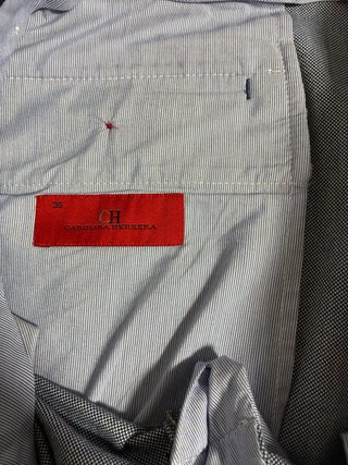 Pantalón Carolina Herrera Azul Grisáceo