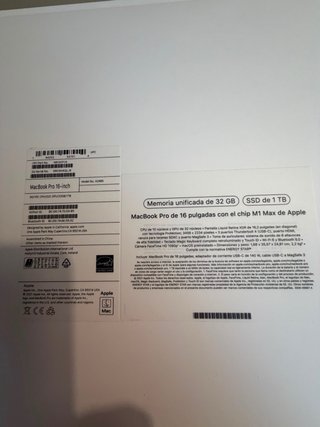 MacBook Pro 16 M1 Max 32GB 1TB SSD