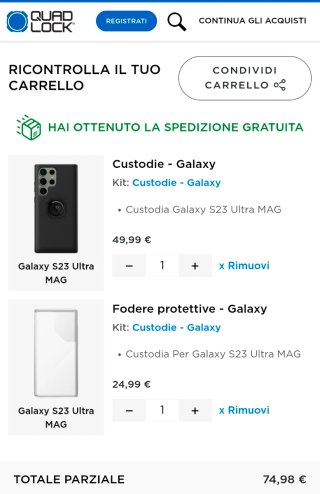 Kit Quad Lock Samsung S23 Ultra MAG + Ponch