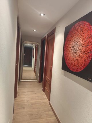 Espejo de pie madera maciza plata