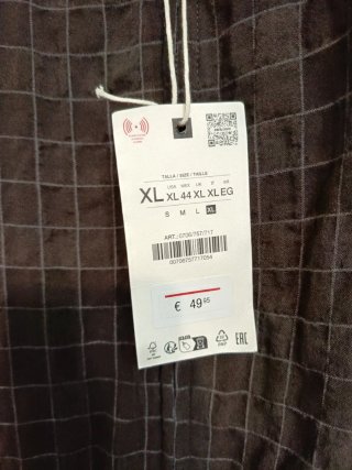 Chaqueta Zara cuadros marrón