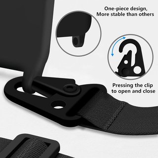 Custodia con cordino per Xiaomi Redmi Note 13 5G, nera