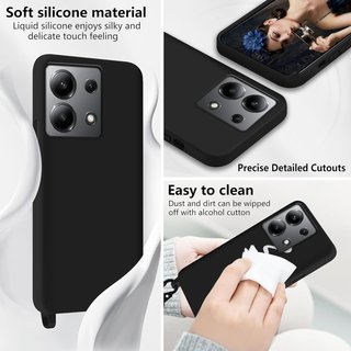 Custodia con cordino per Xiaomi Redmi Note 13 5G, nera
