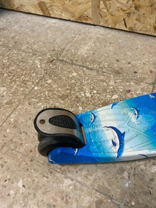 Patinete infantil 3 ruedas azul peces