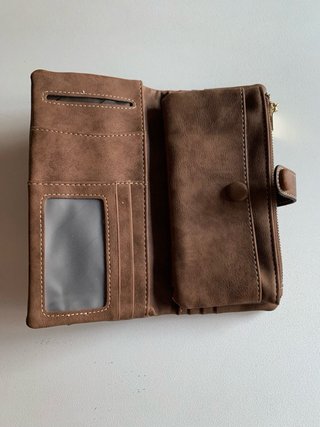 Billetera de cuero marrón Nueva