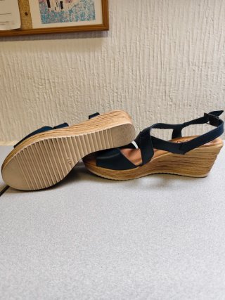 Sandalias Tristan Cuero Talla 39 Azul/Marrón