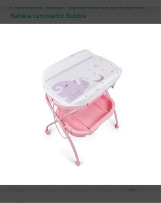 Bañera cambiador Bubble rosa