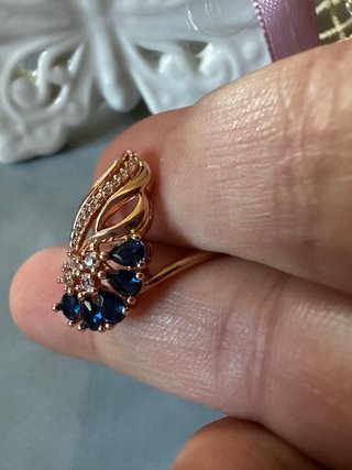Anello oro zaffiri retrò
