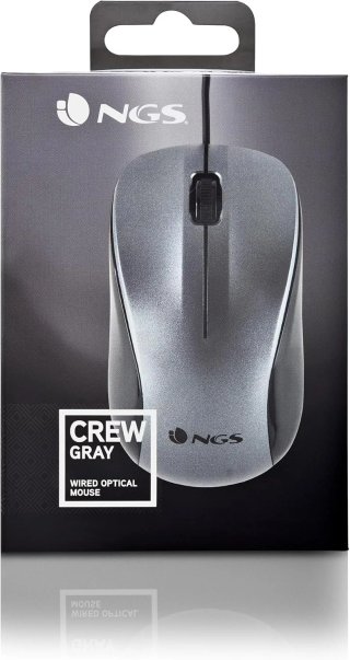 NGS Crew - Ratón Óptico 1200dpi con Cable USB