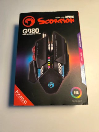 Mouse da Gaming SCORPION G980 Nero/Rosso