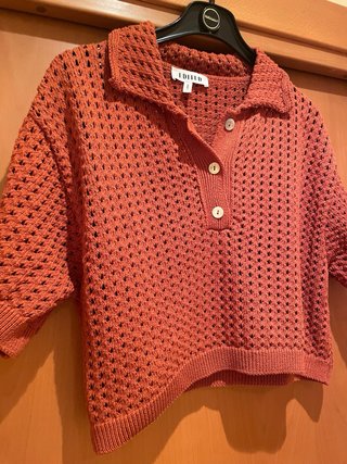 Polo crop  traforata tg.42 EDITED Made in Spain