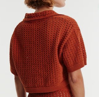 Polo crop  traforata tg.42 EDITED Made in Spain