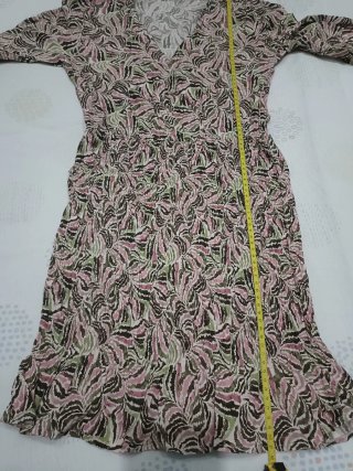 Vestido Dorado Talla S Estampado