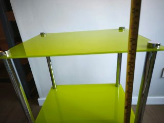 Estantería Cristal Verde Lima 3 Niveles