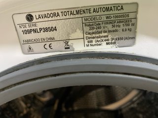 Repuestos Lavadora LG DirectDrive 6kg