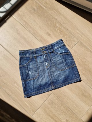 Gonna jeans Y2K blu