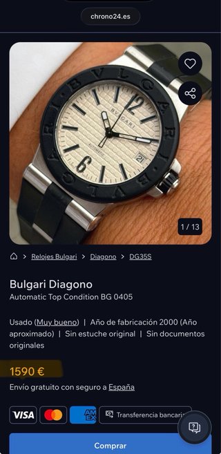 Bvlgari Diagono DG 35 Automático