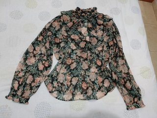 Blusa Mango Talla S Estampado Floral