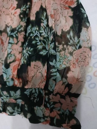 Blusa Mango Talla S Estampado Floral