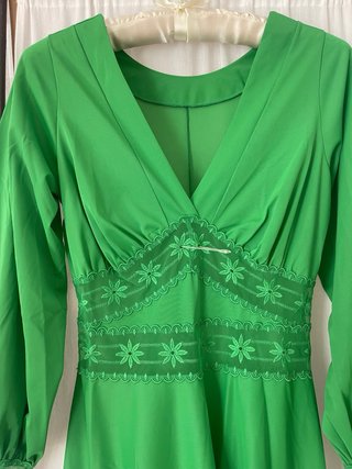 Camicetta da notte vintage anni '70 verde