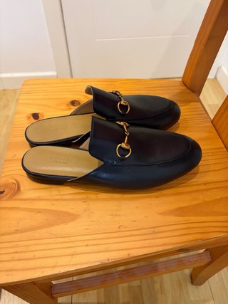 Mocasines Gucci Horsebit Negro/Dorado