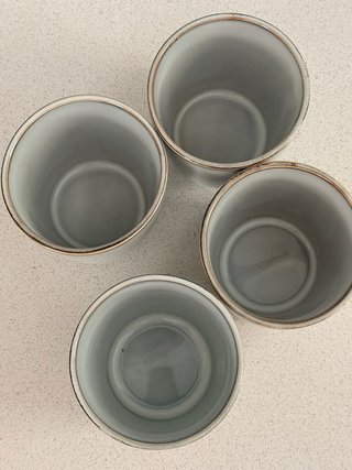 Tazas Ikea Gladelig Cerámica Gris Dorado