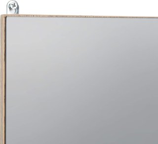 Armario Colgante para el Baño con Estante, Espejo y 2 Estantes, Espejo de Baño Contenedor Instalación en Pared, Gris y Roble, 57 x 14.2 x 49.2cm