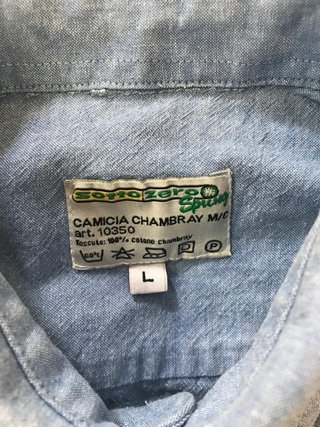 Camicia uomo cotone Chambray vintage