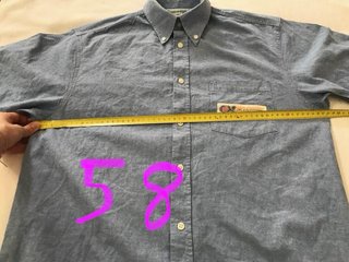 Camicia uomo cotone Chambray vintage