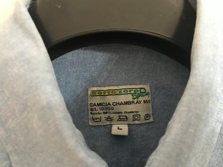 Camicia uomo cotone Chambray vintage