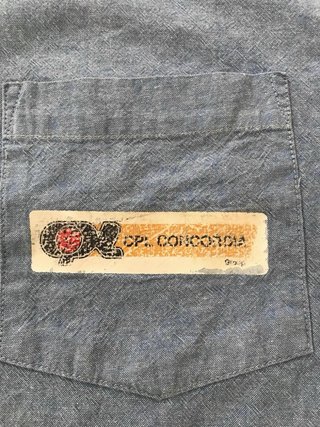 Camicia uomo cotone Chambray vintage
