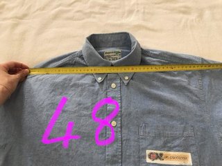 Camicia uomo cotone Chambray vintage