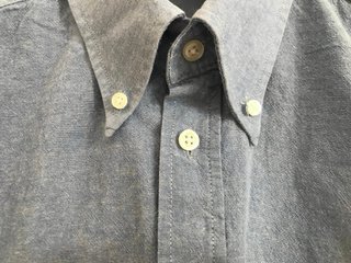 Camicia uomo cotone Chambray vintage