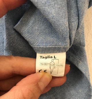 Camicia uomo cotone Chambray vintage