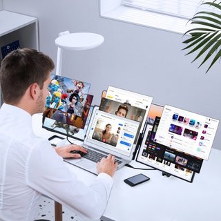 Extensor de Pantalla para Laptop 35.6 cm HD 1080P Monitor Portátil para Laptop de 33-43 cm