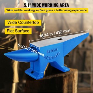 Yunque de Cuerno Único Yunque de Acero Fundido para la Venta Herramientas de Acero de Forja con Agujero Redondo y Cuadrado y Equipos Yunque Robusto para Joyeros Durable y Herramienta de Trabajo en...