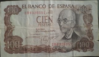 Billete 100 pesetas Banco de España 1970