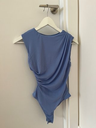 Body drapeado azul Lefties Talla XS