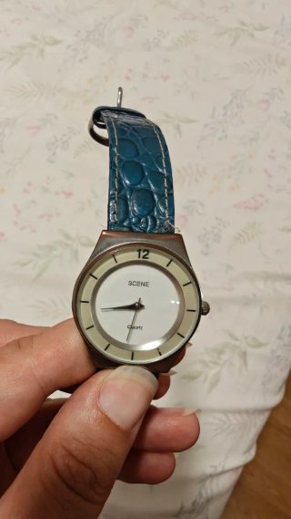 Reloj SCENE Quartz analógico mujer azul/plata