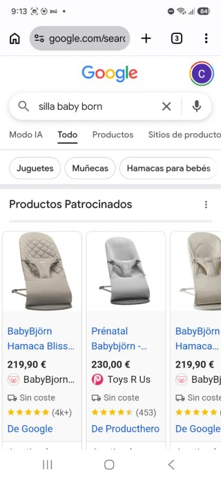 Hamaca Babybjörn para bebés