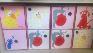 Cajas de almacenaje de carton con dibujos
