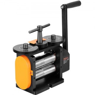 Rodillo, 2.24"/57 mm Máquina de Rodillo para Joyería, Relación de Engranaje 1:2, Rodillo Multifuncional 3 en 1, Grosor de Prensa de 0-5.5 mm para Hacer Joyas de Metal, Hoja, Alambre, Elíptico