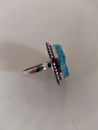 Anello Druzy Turchese Argento 925