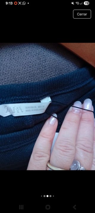 Camiseta Zara Manga Larga Talla XL