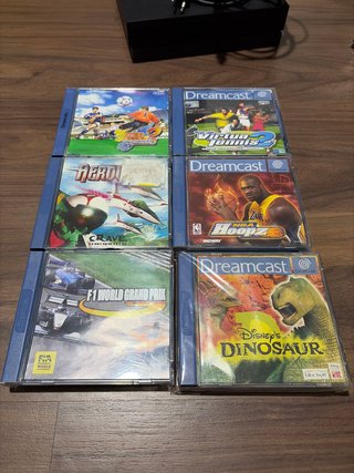 Lote 6 Juegos Dreamcast: F1, Tennis, Hoopz, Dinosa