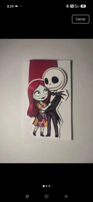 Marcapáginas magnético Jack y Sally