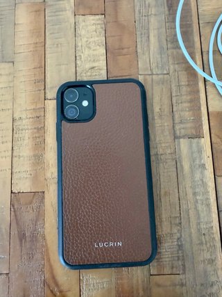 Custodia iPhone 12 Lucrin Pelle Marrone